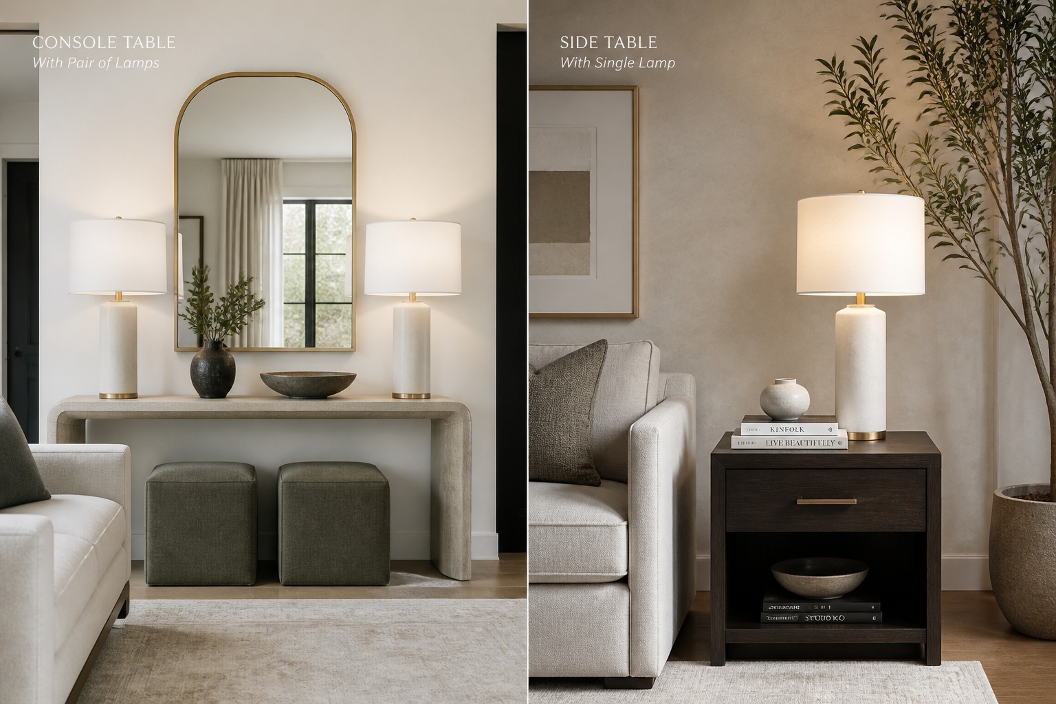 How to Style Home Decor Lamps in Pairs and Singles