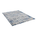 Blue Ivory Distressed Geometric Area Rug Diamond Pattern Modern Woven Living Room Floor Carpet