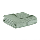 Tuscany Oversized Quilted Throw Blanket Scalloped Edges Elegant Textured Design