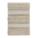 Woven textured bath rug stripe non skid shaggy bathroom mat boho inspired handwoven rug
