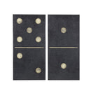 Black Domino Canvas Wall Art Set 2-Piece Modern Minimalist Geometric Decor