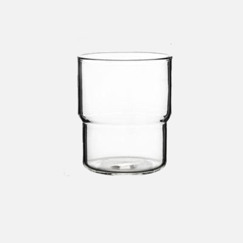 Stacked Tires Shaped Drinking Glasses With Glass Straws, Aesthetic