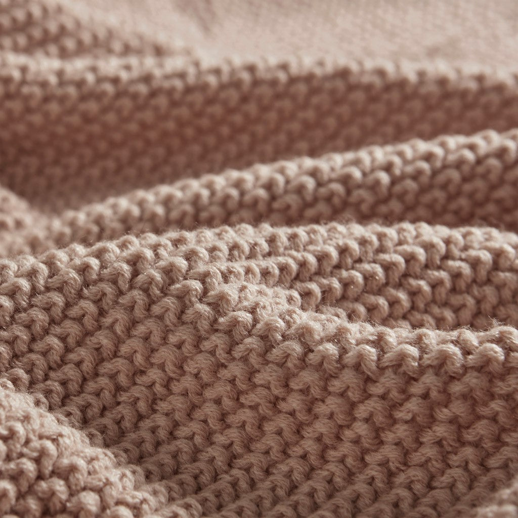 Bree Knit Throw and Pillow Set Textured Soft Blanket Cozy Living Room Accent