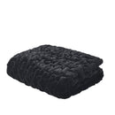 Ruched Faux Fur Throw Blanket Plush Textured Soft Cozy Sofa or Bed Accent