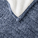 Marbled Sherpa Heated Throw Blanket Plush Reversible Cozy Electric Warming Cover