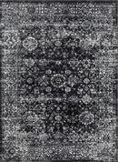 Black and White Distressed Vintage Area Rug Floral Pattern Modern Living Room Soft Floor Carpet