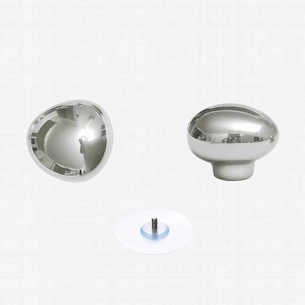 Raindrop Chrome Ceramic Hooks 2pc | Letifly Lights & Decor