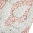 Floral medallion round rectangle bath mat tufted plush rug absorbent soft pile rug