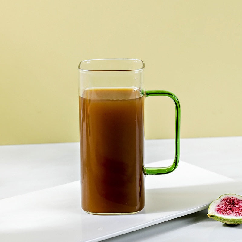June Travel Glass Mug with Wooden Lid & Straw