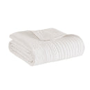 Tuscany Oversized Quilted Throw Blanket Scalloped Edges Elegant Textured Design