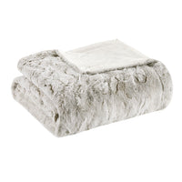 Zuri Oversized Faux Fur Throw Blanket Luxurious Plush Soft Decorative Accent