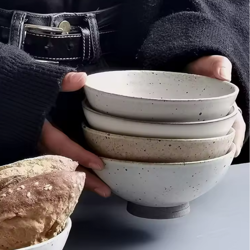 Terra Base Handcrafted Rice Bowls – Set of 4