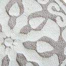 Floral medallion round rectangle bath mat tufted plush rug absorbent soft pile rug