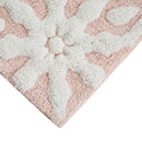 Floral medallion round rectangle bath mat tufted plush rug absorbent soft pile rug