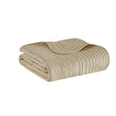 Tuscany Oversized Quilted Throw Blanket Scalloped Edges Elegant Textured Design