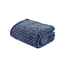 Chunky Double Knit Handmade Throw Blanket Cozy Soft Textured Couch and Bed Accent Decor