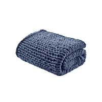 Chunky Double Knit Handmade Throw Blanket Cozy Soft Textured Couch and Bed Accent Decor