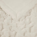 Ruched Faux Fur Throw Blanket Plush Textured Soft Cozy Sofa or Bed Accent