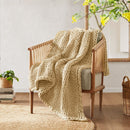 Chunky Double Knit Handmade Throw Blanket Cozy Soft Textured Couch and Bed Accent Decor