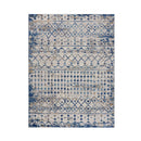 Blue Ivory Distressed Geometric Area Rug Diamond Pattern Modern Woven Living Room Floor Carpet