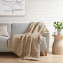 Chunky Double Knit Handmade Throw Blanket Cozy Soft Textured Couch and Bed Accent Decor