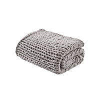 Chunky Double Knit Handmade Throw Blanket Cozy Soft Textured Couch and Bed Accent Decor