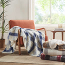 Bloomington Faux Mohair to Sherpa Throw Blanket Plaid Reversible Soft Cozy Accent