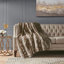 Zuri Oversized Faux Fur Throw Blanket Luxurious Plush Soft Decorative Accent