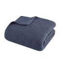 Bree Knit Throw and Pillow Set Textured Soft Blanket Cozy Living Room Accent