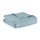 Tuscany Oversized Quilted Throw Blanket Scalloped Edges Elegant Textured Design