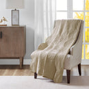 Tuscany Oversized Quilted Throw Blanket Scalloped Edges Elegant Textured Design