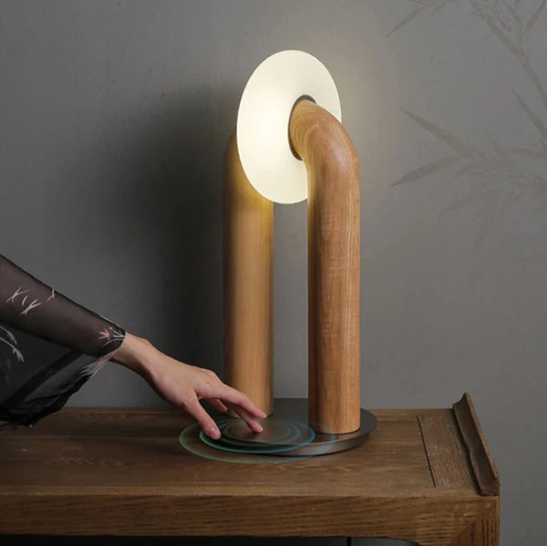 Vintage Solid Wood Table Lamps Dimmable With Touch Control Indoor Decor LED Lighting Bedroom Living Room Bedside Study Desk Lamp