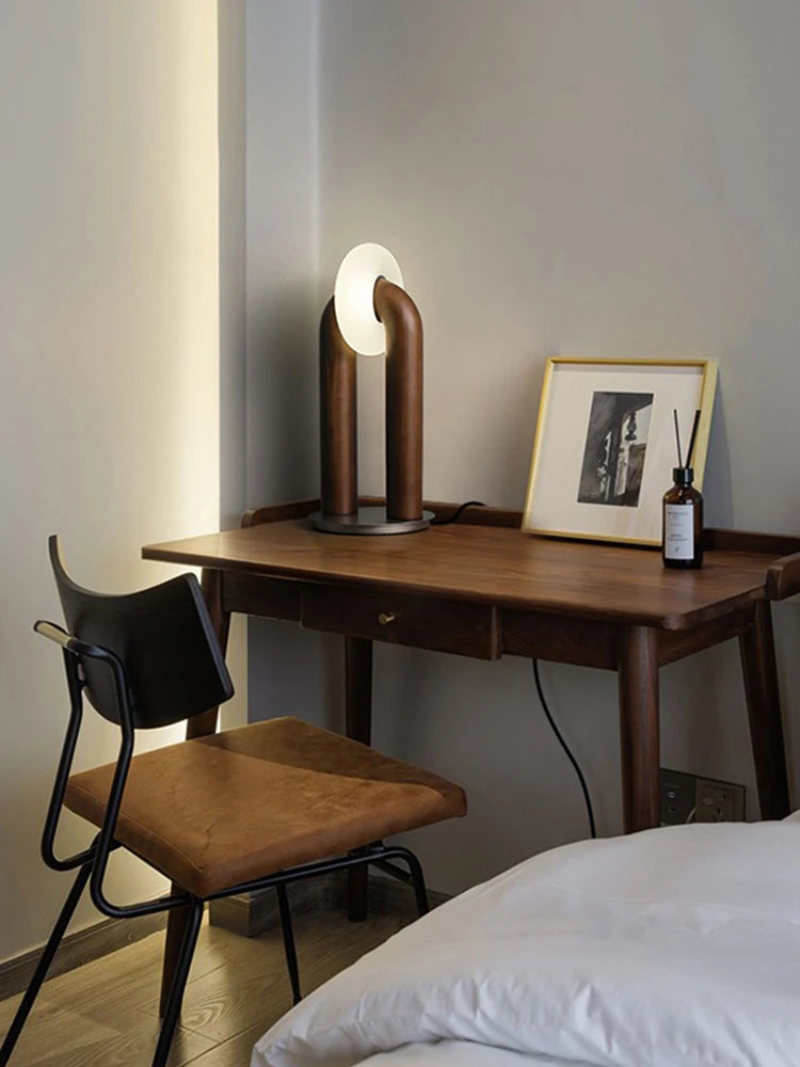 Vintage Solid Wood Table Lamps Dimmable With Touch Control Indoor Decor LED Lighting Bedroom Living Room Bedside Study Desk Lamp