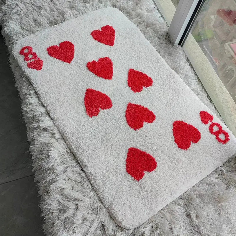 8 of Hearts Card Tufted Rug – Letifly Lights & Decor