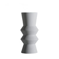 Ceramic vase geometric Morandi-inspired home decorative case matte modern