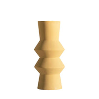 Ceramic vase geometric Morandi-inspired home decorative case matte modern