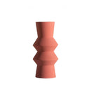 Ceramic vase geometric Morandi-inspired home decorative case matte modern