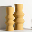 Ceramic vase geometric Morandi-inspired home decorative case matte modern