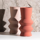 Ceramic vase geometric Morandi-inspired home decorative case matte modern