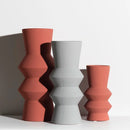 Ceramic vase geometric Morandi-inspired home decorative case matte modern