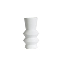 Ceramic vase geometric Morandi-inspired home decorative case matte modern