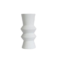 Ceramic vase geometric Morandi-inspired home decorative case matte modern
