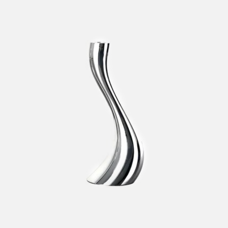 Chrome Wave Candle Holders