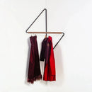 Wall rack geometric corner hanger minimalist metal wood coat rack modern storage
