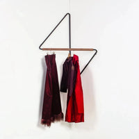 Wall rack geometric corner hanger minimalist metal wood coat rack modern storage