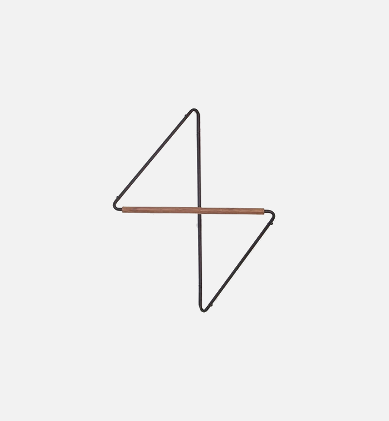 Wall rack geometric corner hanger minimalist metal wood coat rack modern storage