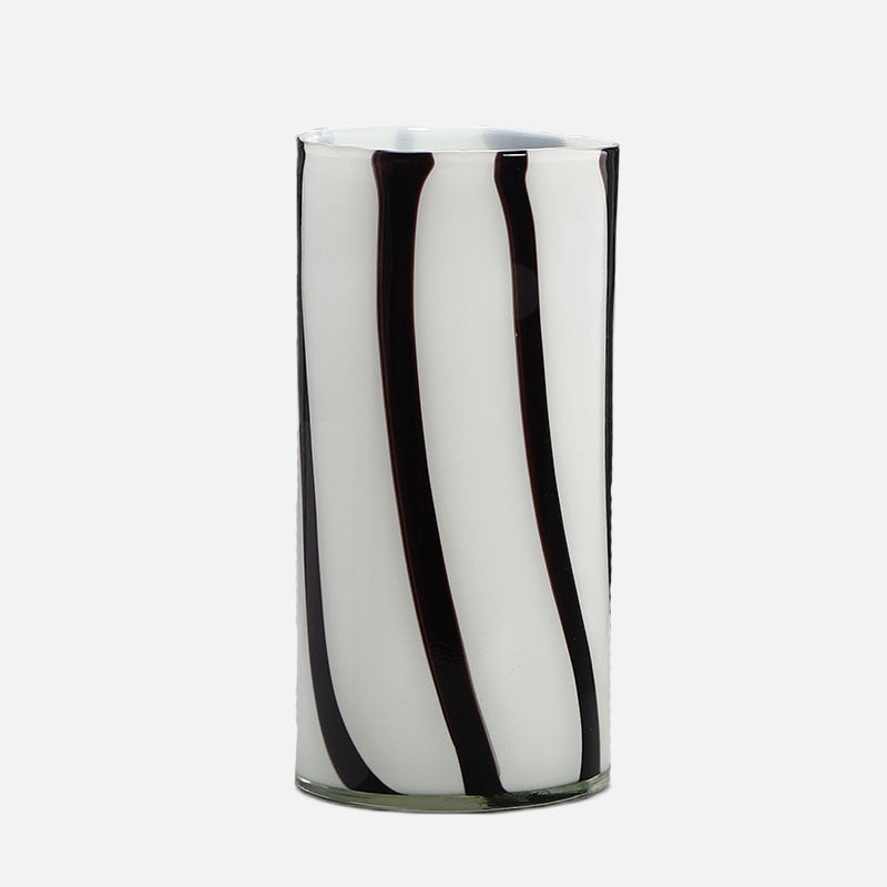 Color Stripes Glass Vase