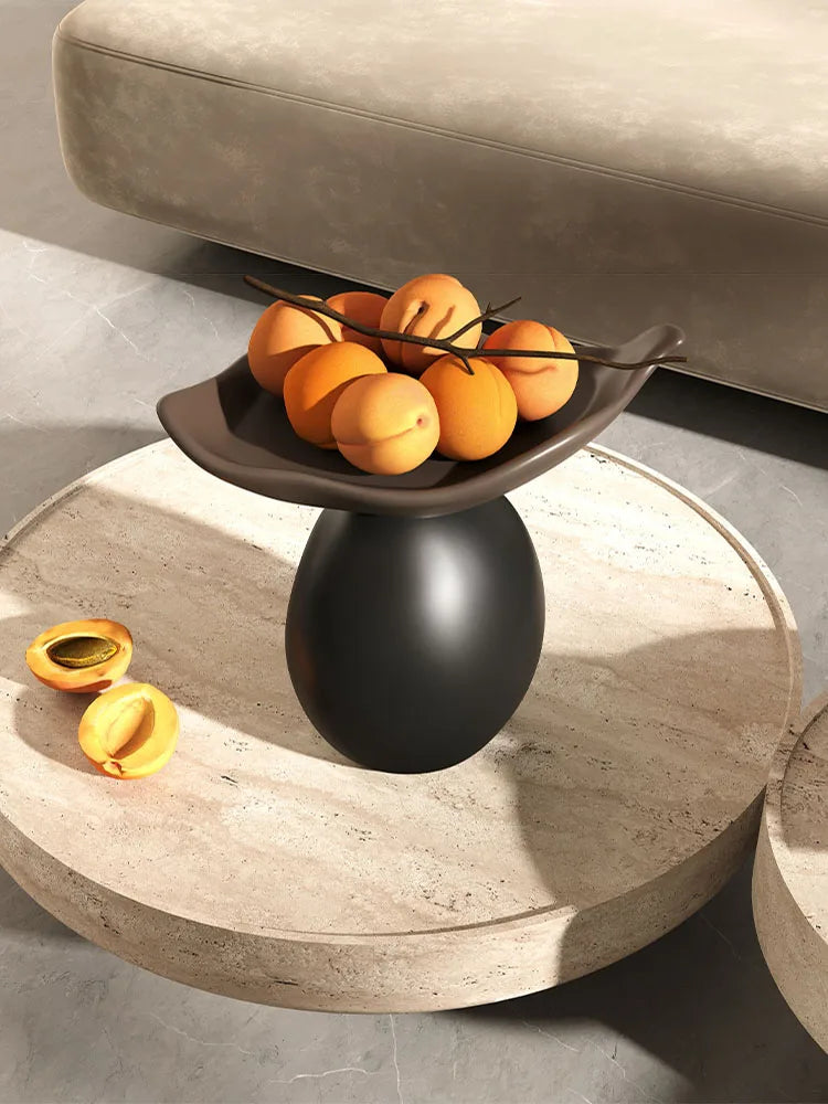 Modern sculptural decorative bowl resin storage tray