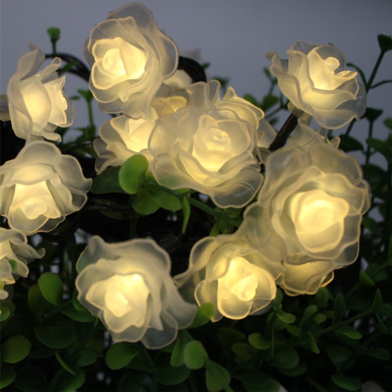 Deluxe Fake Rose Flower LED String Lights LED - LED light – Letifly ...