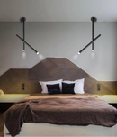 LED ceiling light adjustable dual spotlight modern matte metal